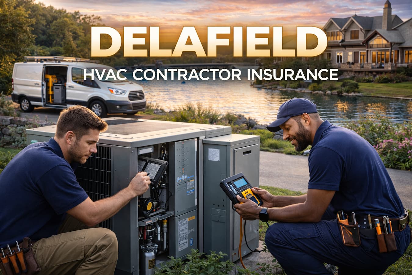 Delafield HVAC Contractor Insurance - service van, technician, heating and cooling work in Lake Country Wisconsin